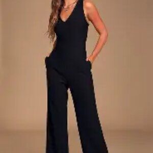 White House Black Market Sleeveless Jumpsuit with Pockets, Size 12